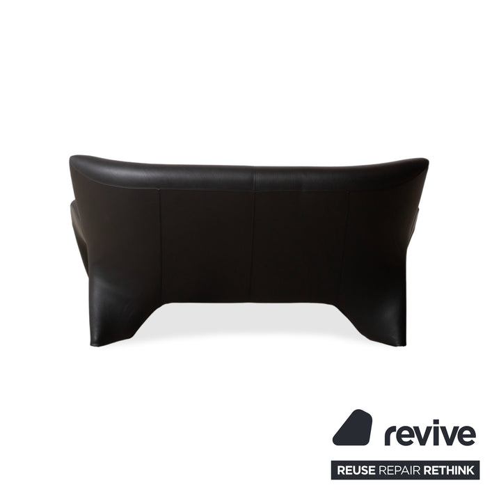 Leolux Echnaton Leder Zweisitzer Schwarz