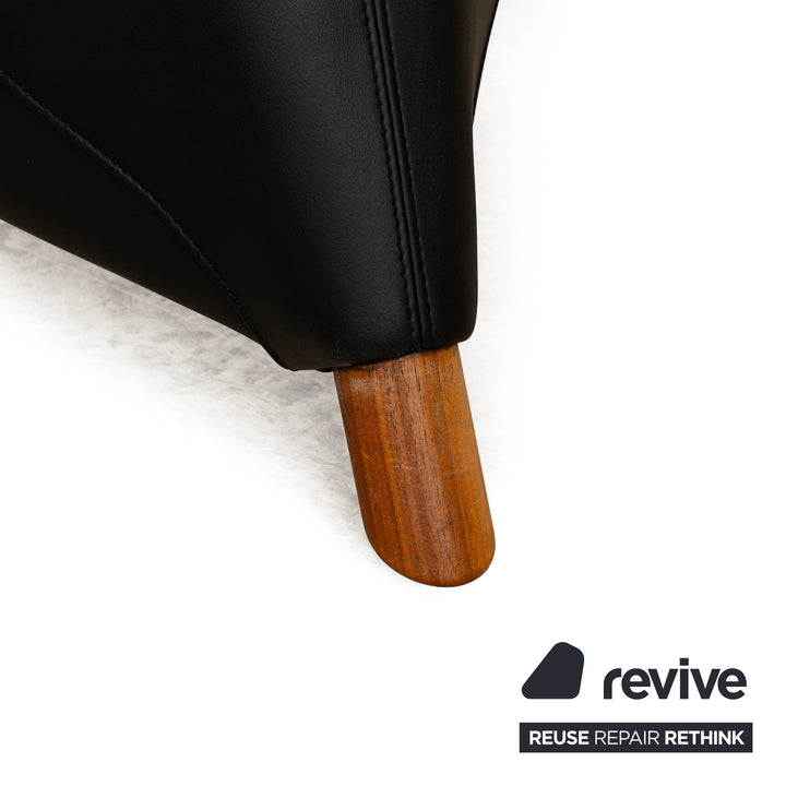 Leolux Excalibur Leather Stool Black