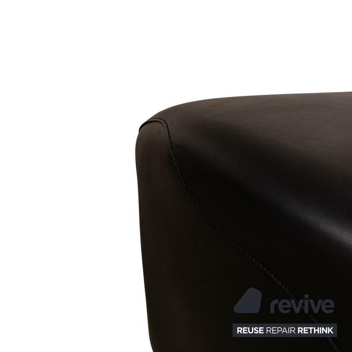 Leolux Excalibur Leather Stool Black
