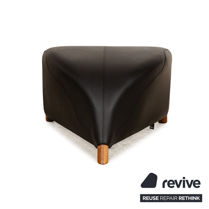 Leolux Excalibur Leather Stool Black