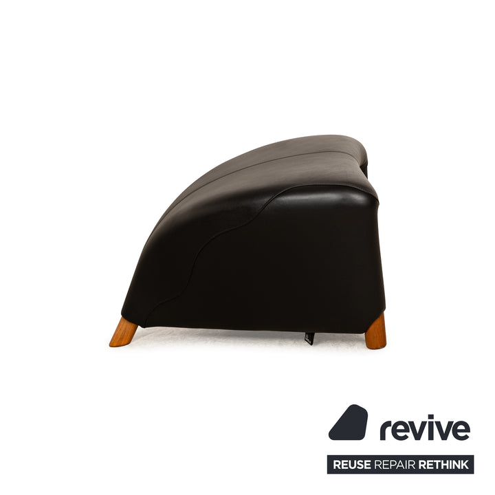 Leolux Excalibur Leather Stool Black