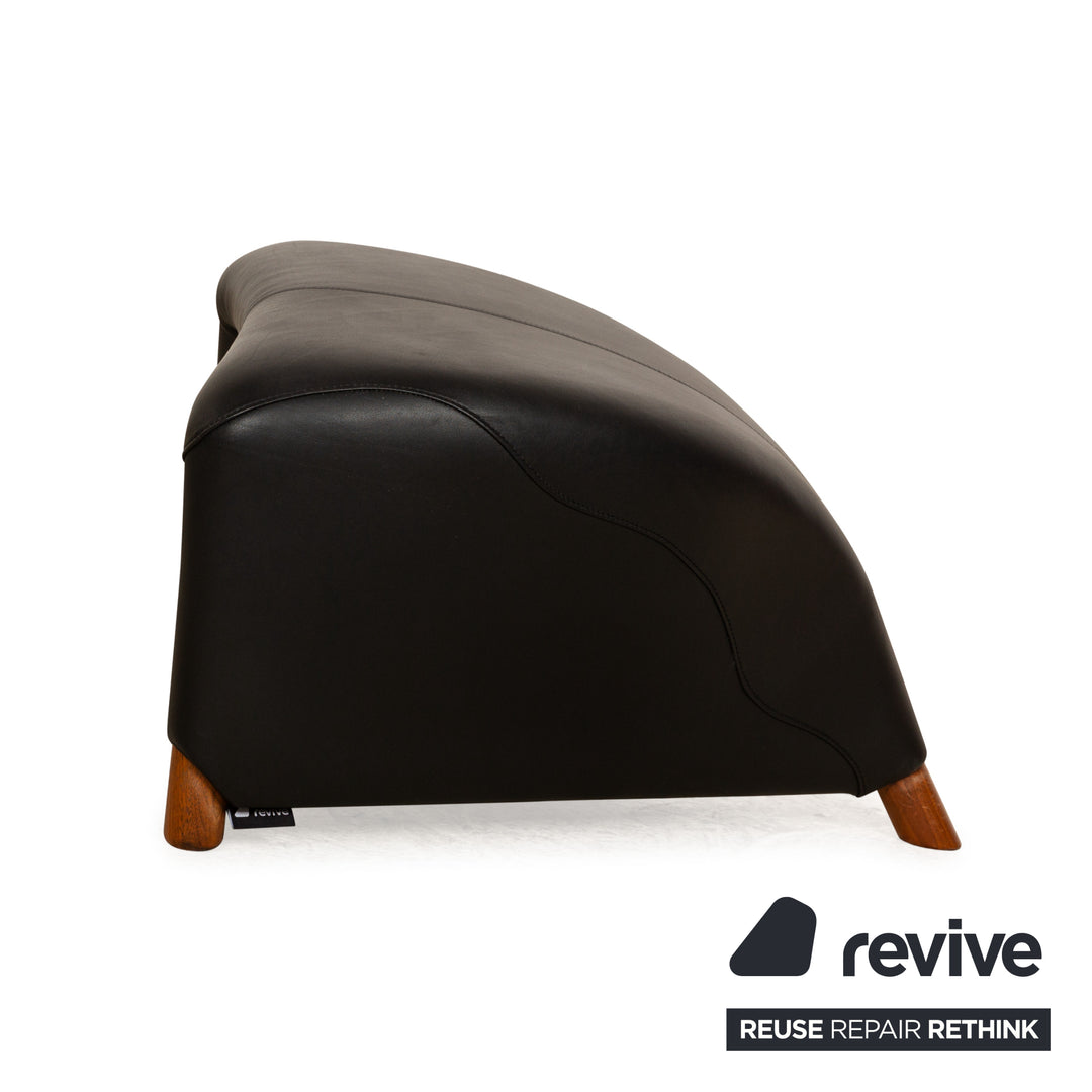 Leolux Excalibur Leather Stool Black