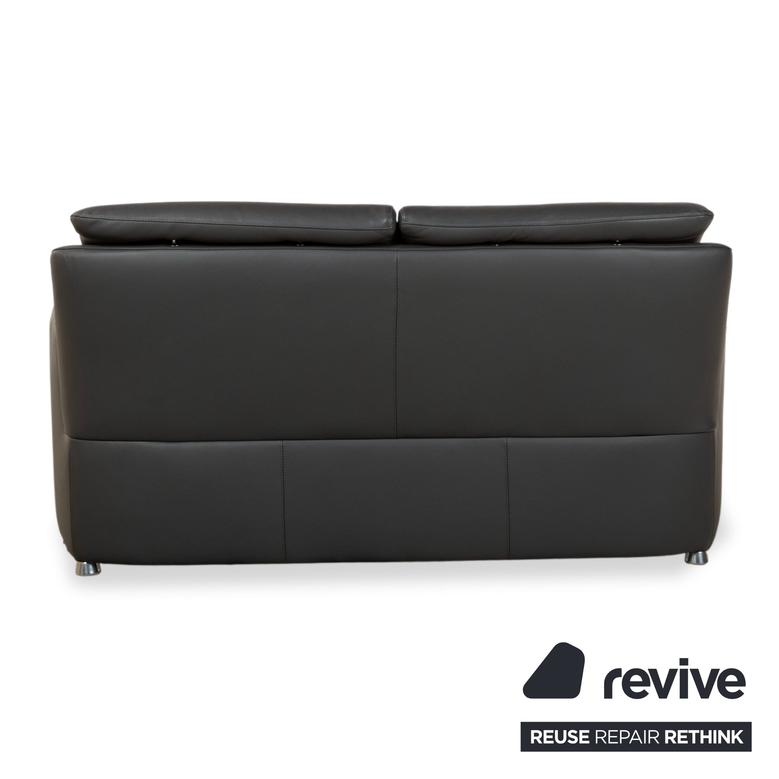 Leolux Fidamigo læder tresoners sofa antracitgrå