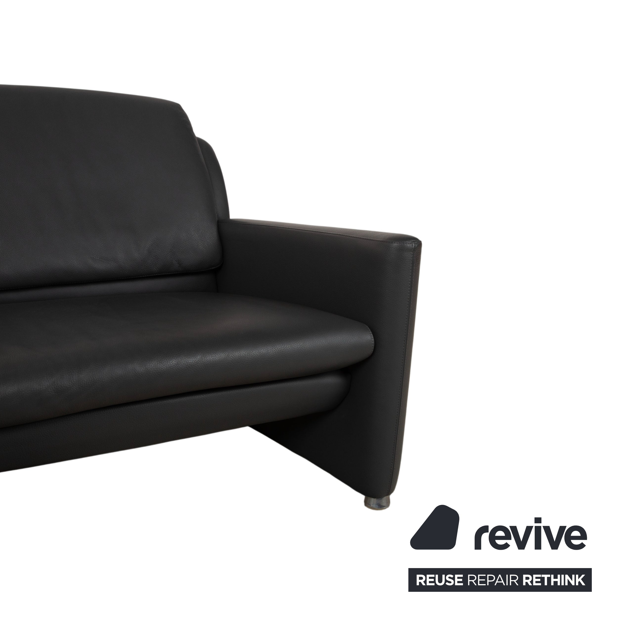 Leolux Fidamigo læder tresoners sofa antracitgrå