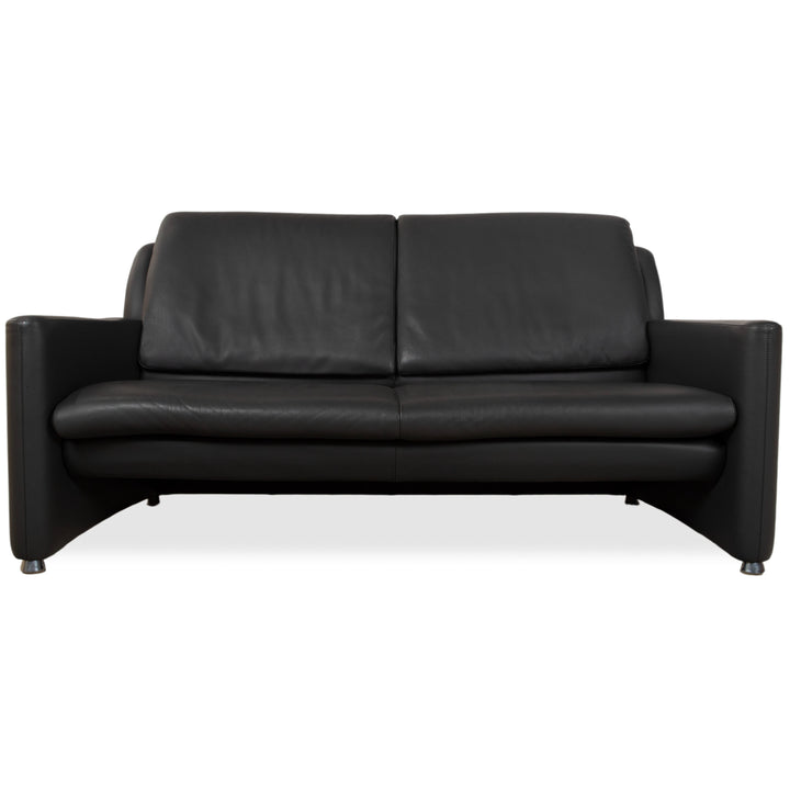 Leolux Fidamigo Leder Dreisitzer Anthrazit Grau Sofa Couch