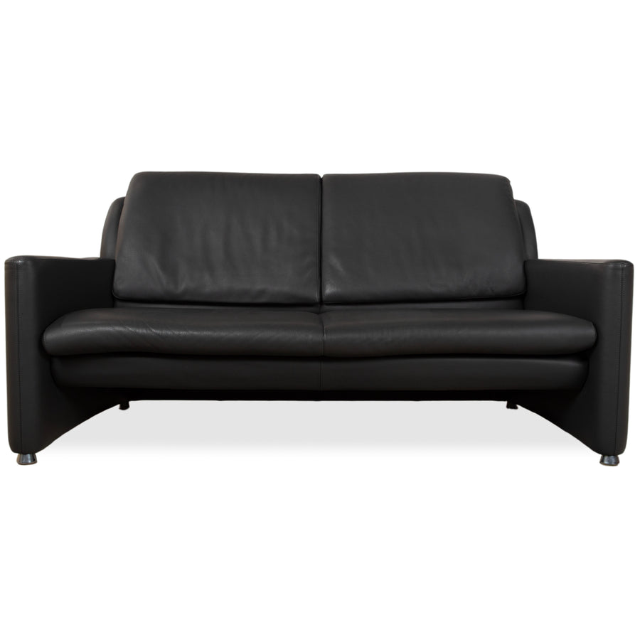 Leolux Fidamigo Leder Dreisitzer Anthrazit Grau Sofa Couch