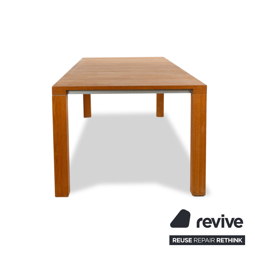 Leolux Wooden Dining Table Brown 240 x 100 cm