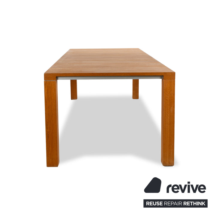 Leolux Wooden Dining Table Brown 240 x 100 cm