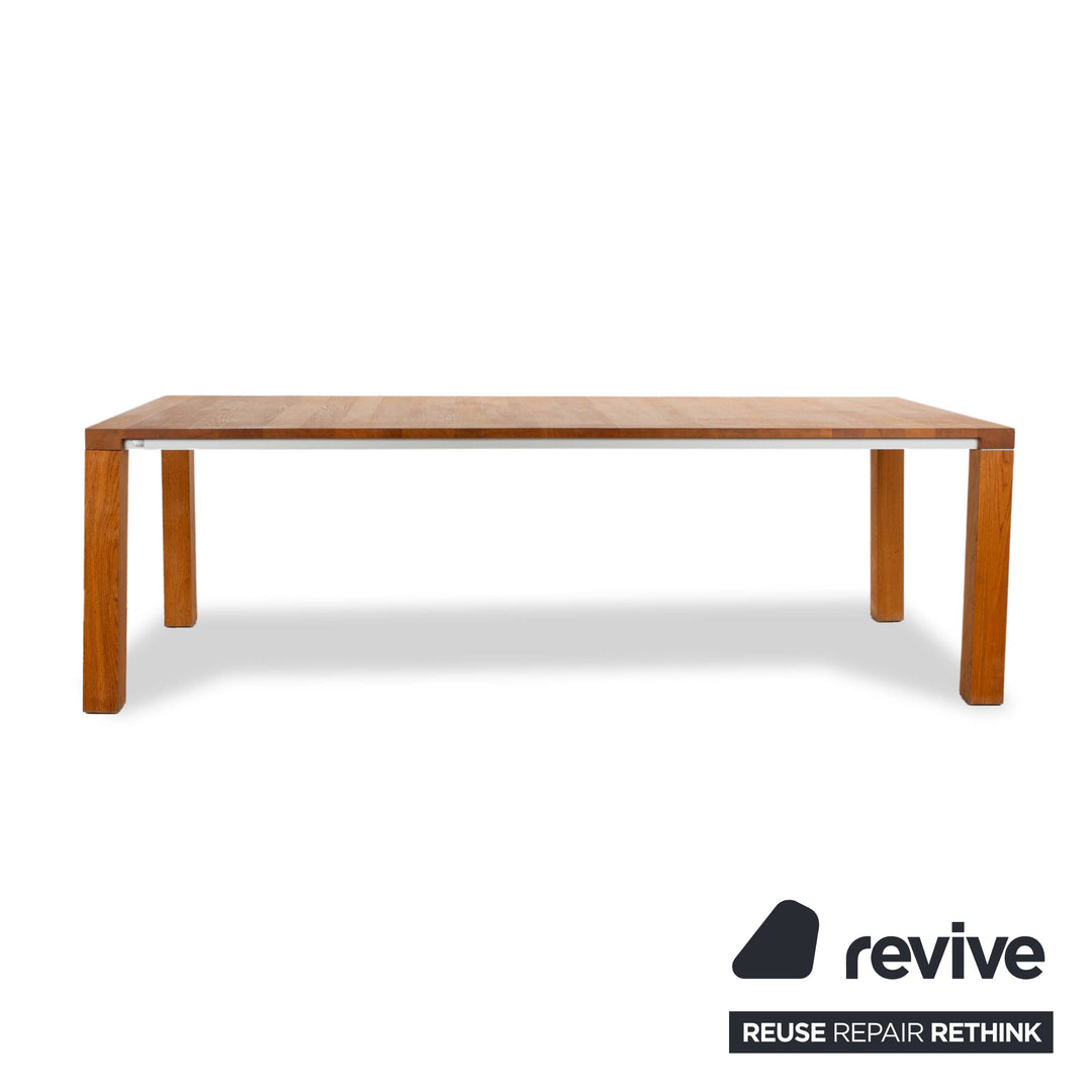 Leolux Wooden Dining Table Brown 240 x 100 cm
