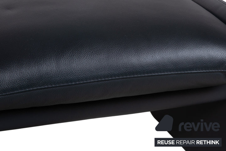 Leolux Leder Hocker  Dunkelblau