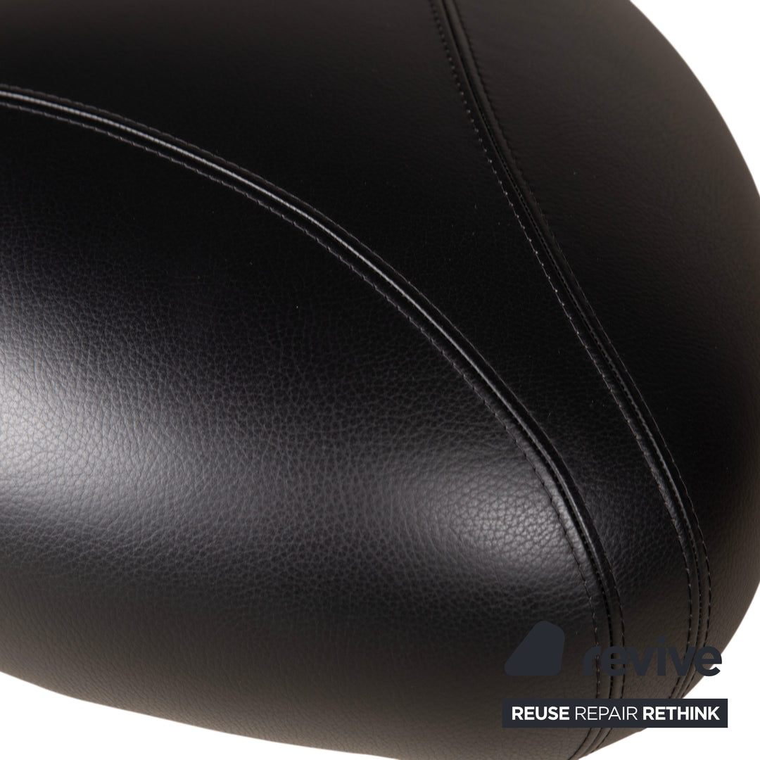 Tabouret Leolux en cuir noir