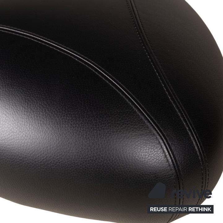 Tabouret Leolux en cuir noir