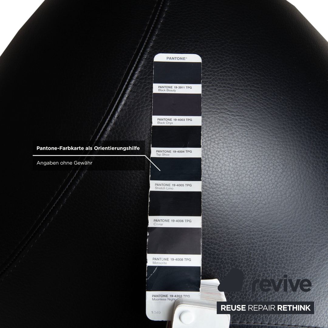 Tabouret Leolux en cuir noir