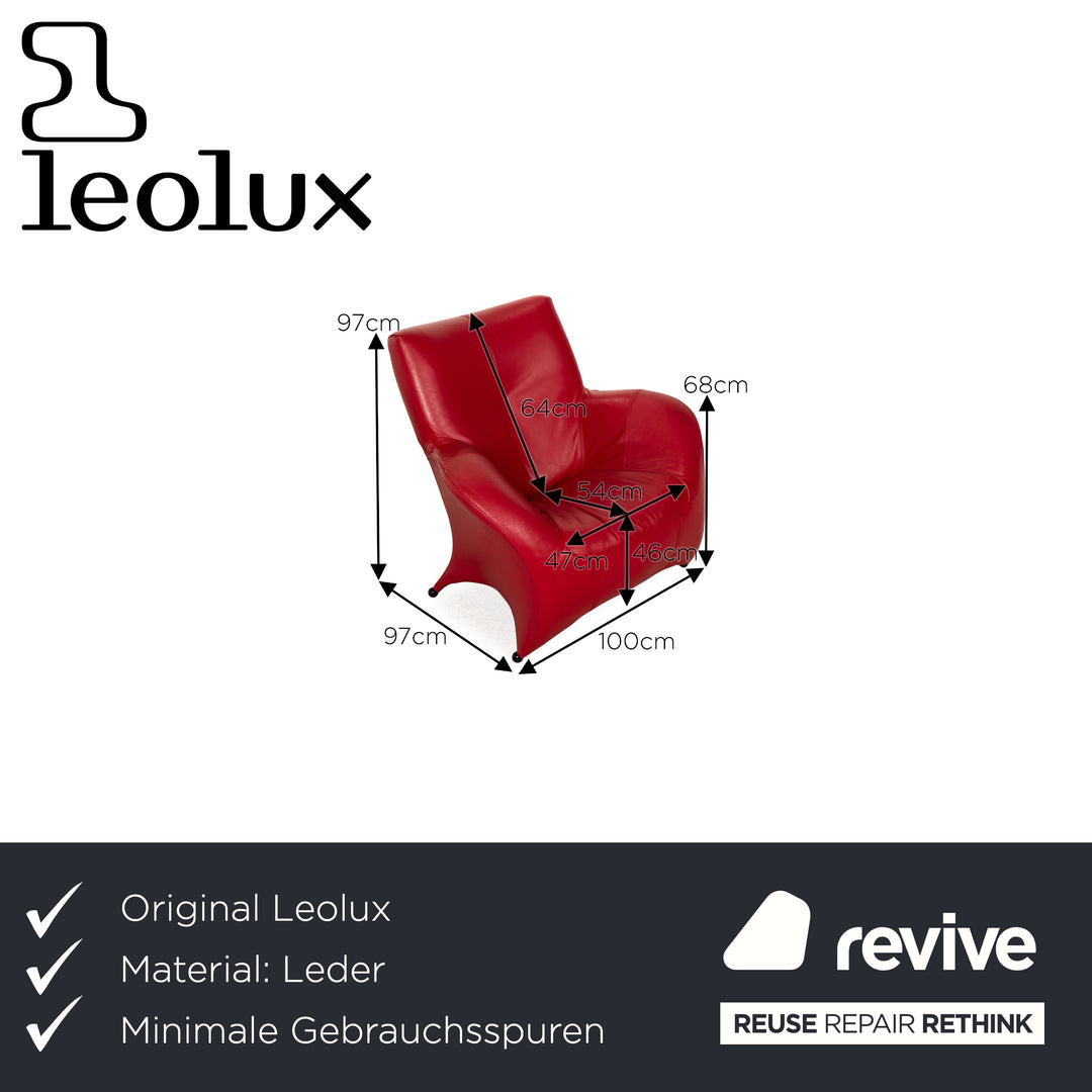 Leolux Leder Sessel Rot