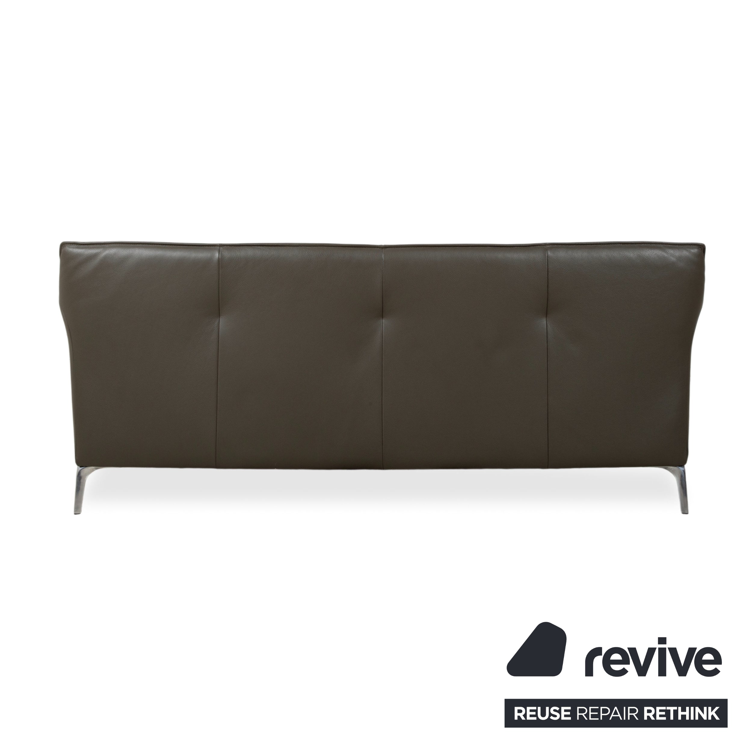 Leolux Mayon leather set, three-seater, two-seater, dark green, sofa, couch