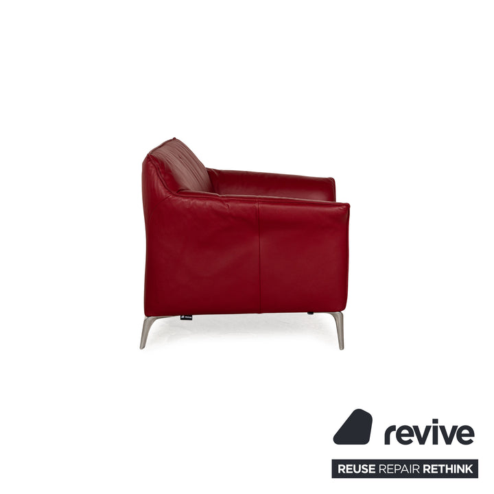 Leolux Fauteuil Mayon en Cuir Rouge