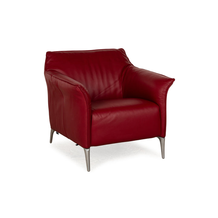 Leolux Fauteuil Mayon en Cuir Rouge