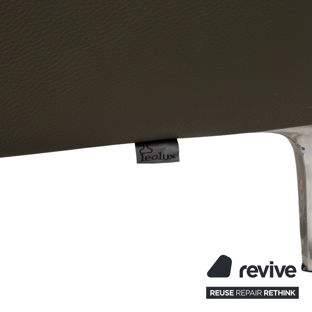 Leolux Mayon Leder Zweisitzer Dunkelgrün Sofa Couch