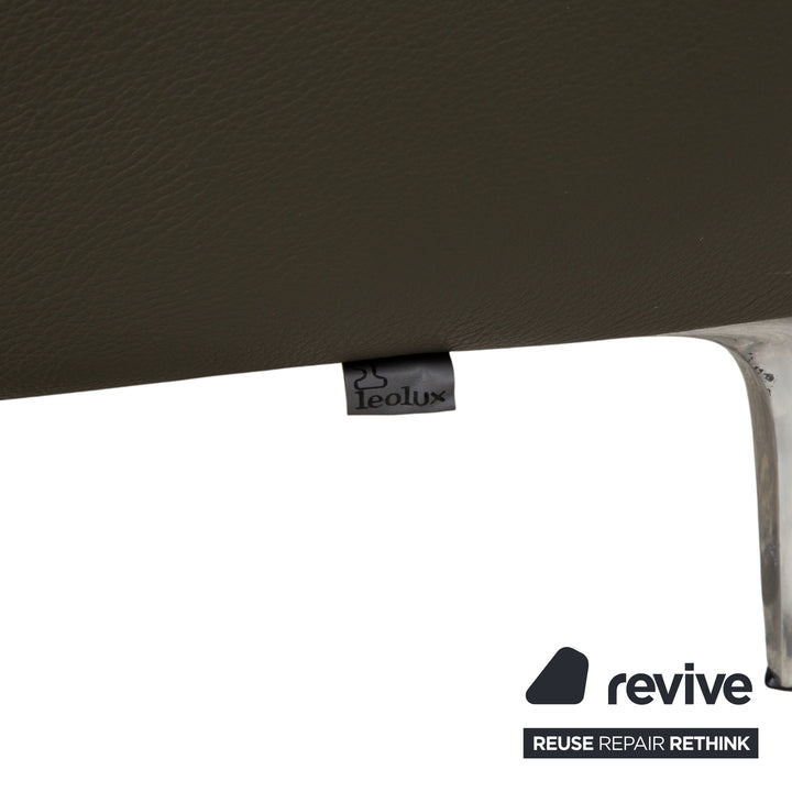 Leolux Mayon Leder Zweisitzer Dunkelgrün Sofa Couch