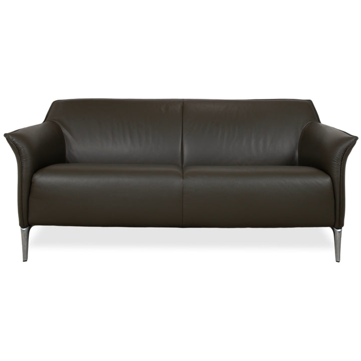 Leolux Mayon Leder Zweisitzer Dunkelgrün Sofa Couch