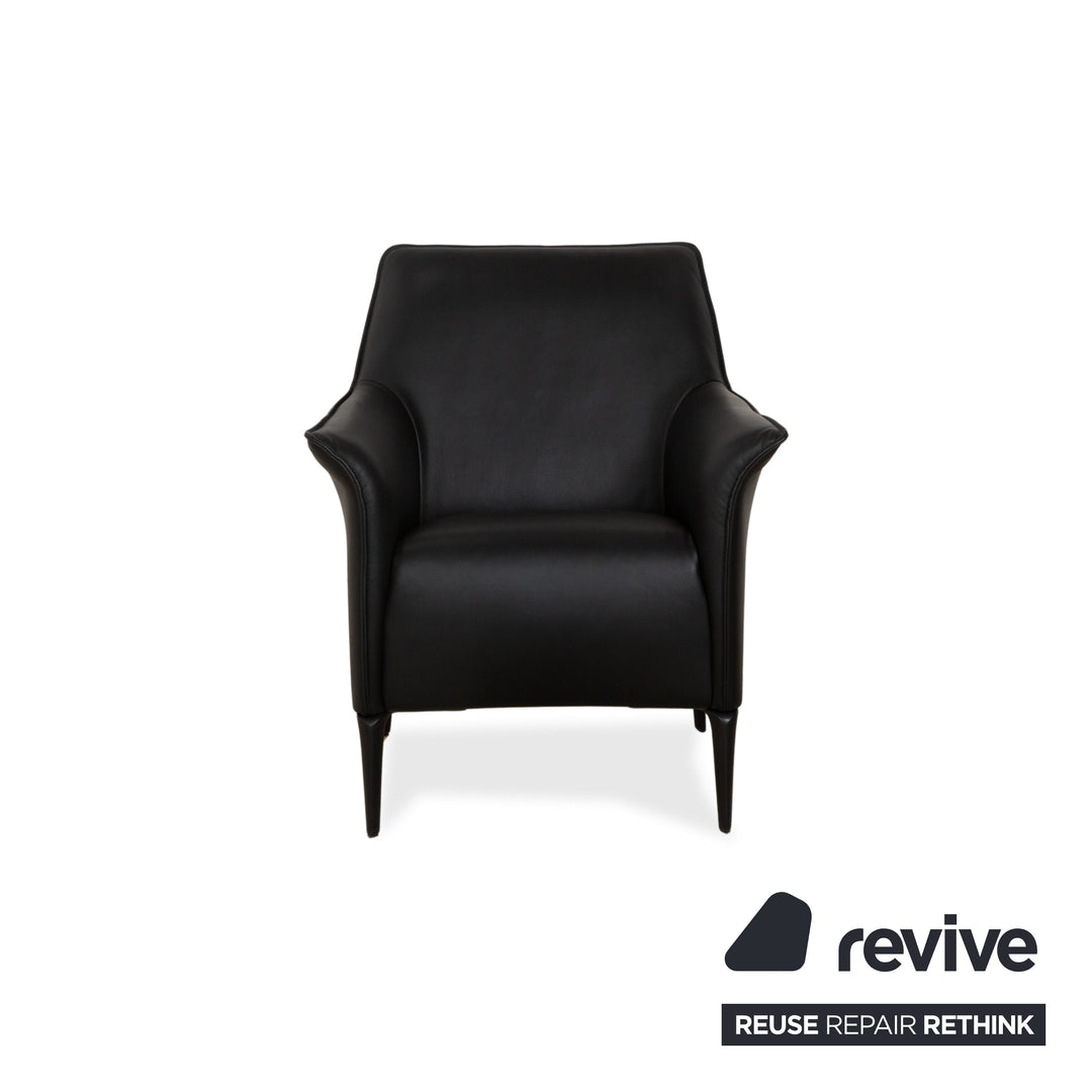 Leolux Mayuro Fauteuil en Cuir Noir