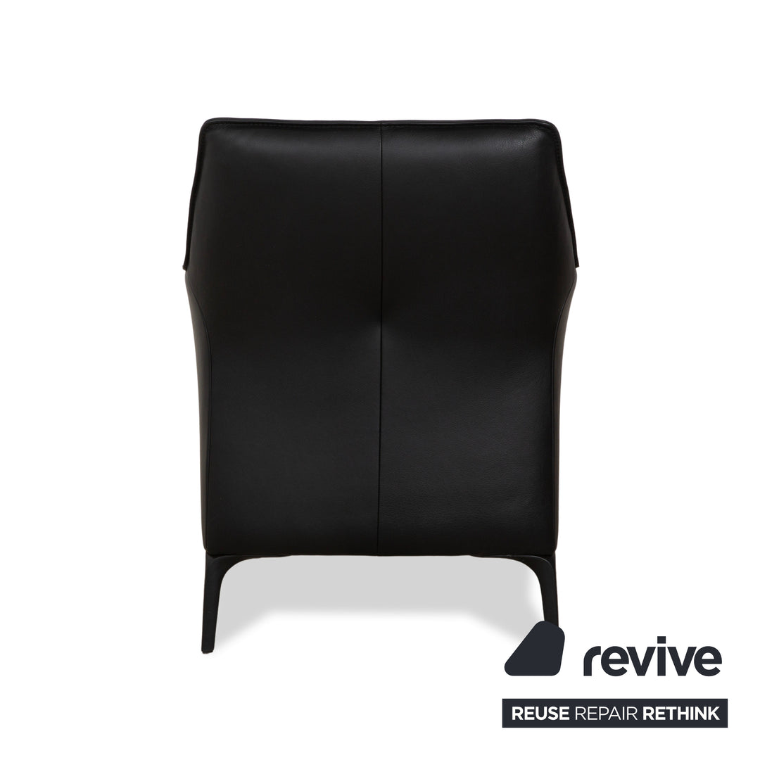 Leolux Mayuro Fauteuil en Cuir Noir