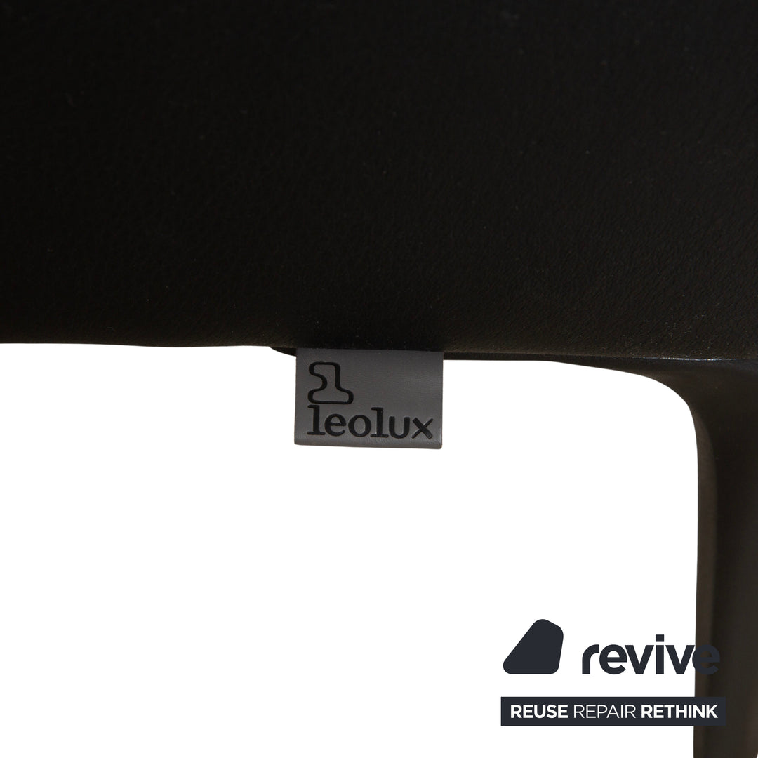 Leolux Mayuro Fauteuil en Cuir Noir
