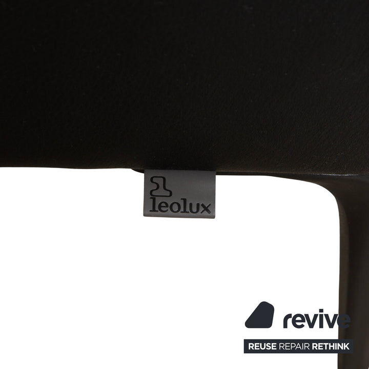 Leolux Mayuro Fauteuil en Cuir Noir