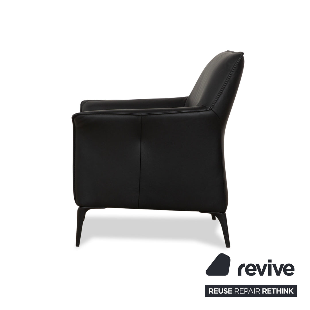Leolux Mayuro Fauteuil en Cuir Noir