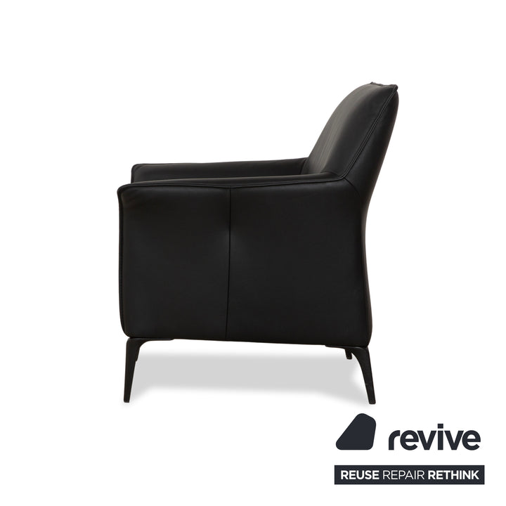 Leolux Mayuro Fauteuil en Cuir Noir