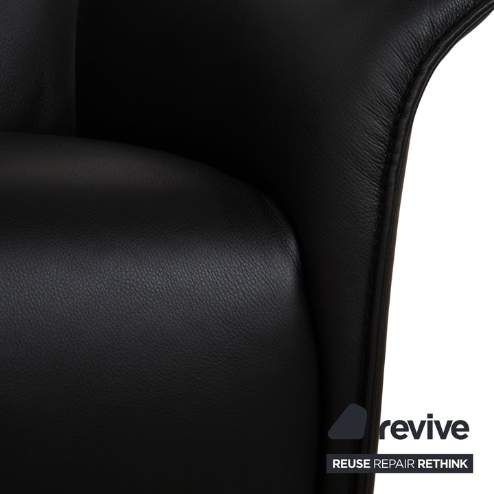 Leolux Mayuro Fauteuil en Cuir Noir