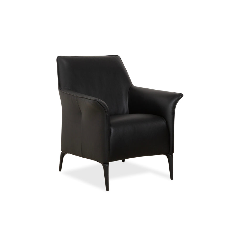 Leolux Mayuro Fauteuil en Cuir Noir