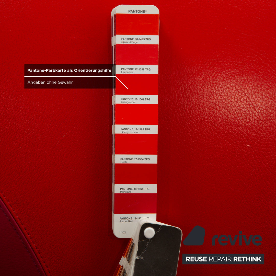 Ensemble de fauteuils et tabourets en cuir Pallone de Leolux, violet, rouge, style Space Age