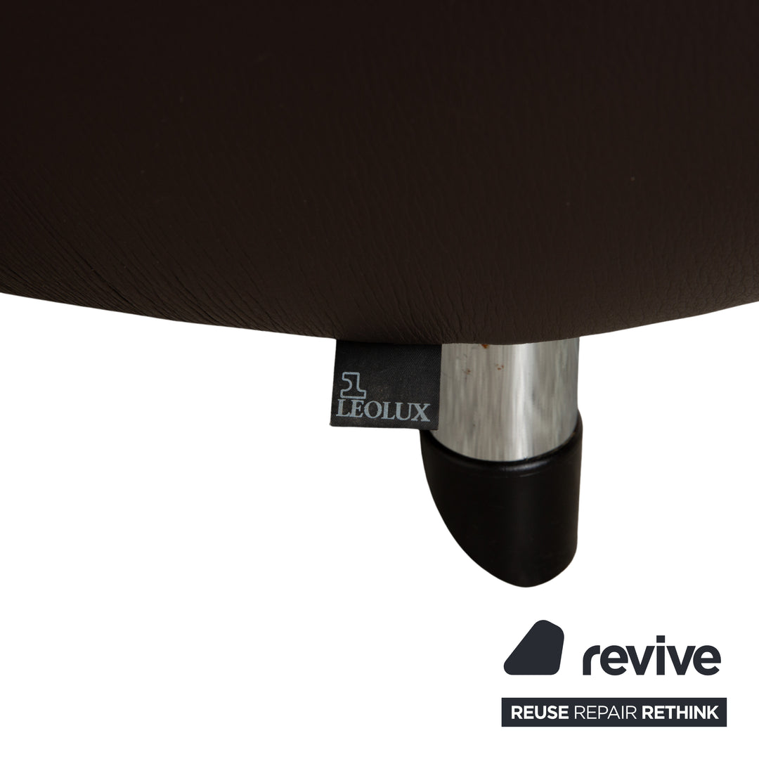 Leolux Pallone Leder Sessel Grün Dunkelgrau Taupe