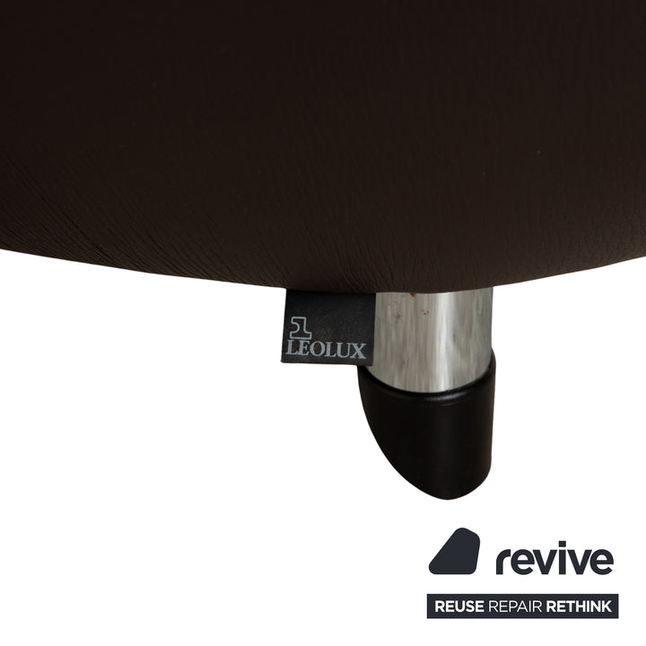 Leolux Pallone Leder Sessel Grün Dunkelgrau Taupe