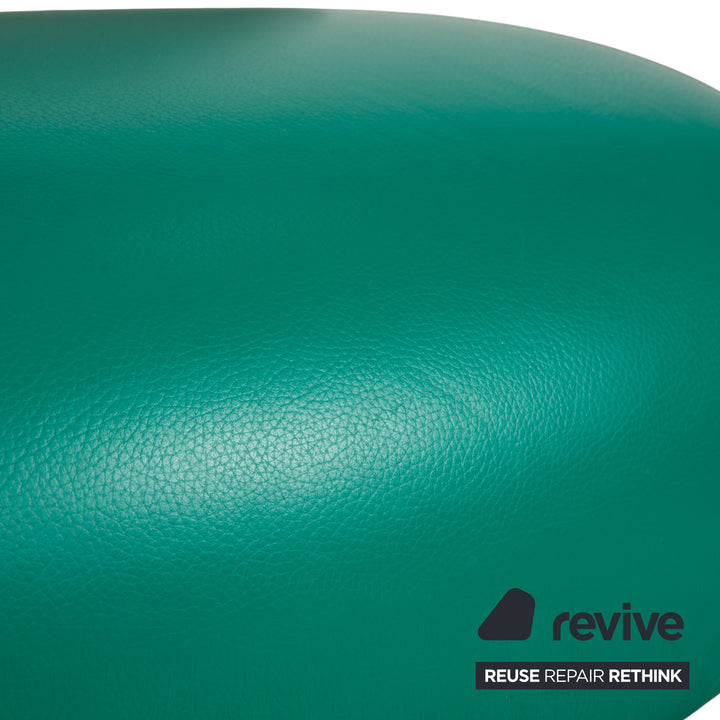 Leolux Pallone Leder Sessel Hocker Grün Dunkelgrau Taupe