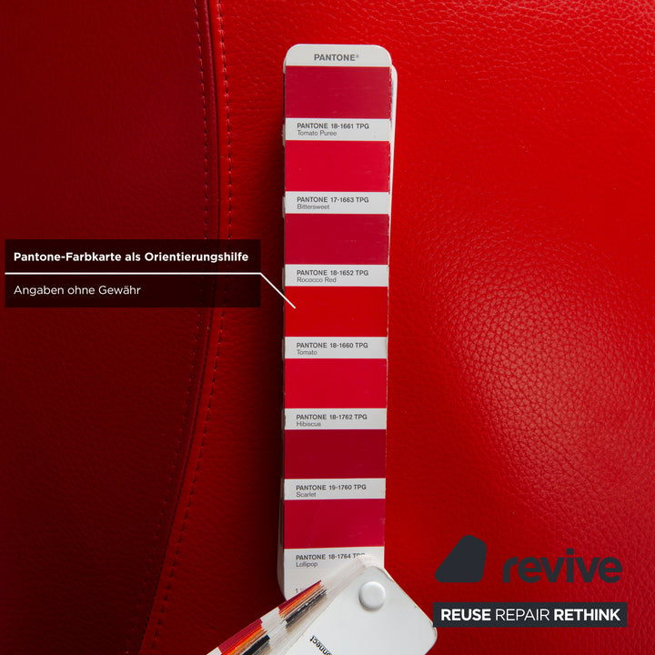 Leolux Pallone Leder Sessel Hocker Grün Dunkelgrau Taupel Rot Orange