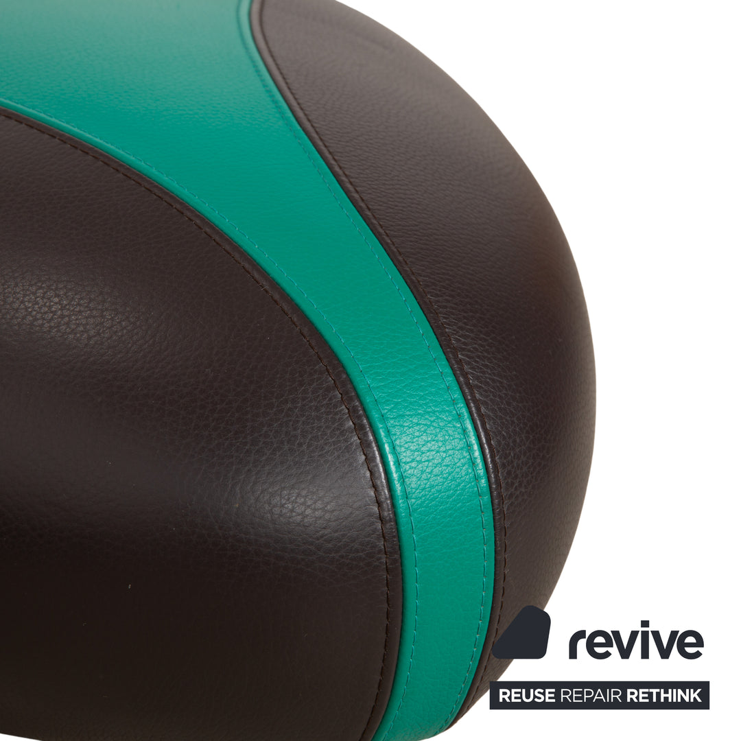 Leolux Pallone Leder Sessel Hocker Grün Dunkelgrau Taupel Rot Orange