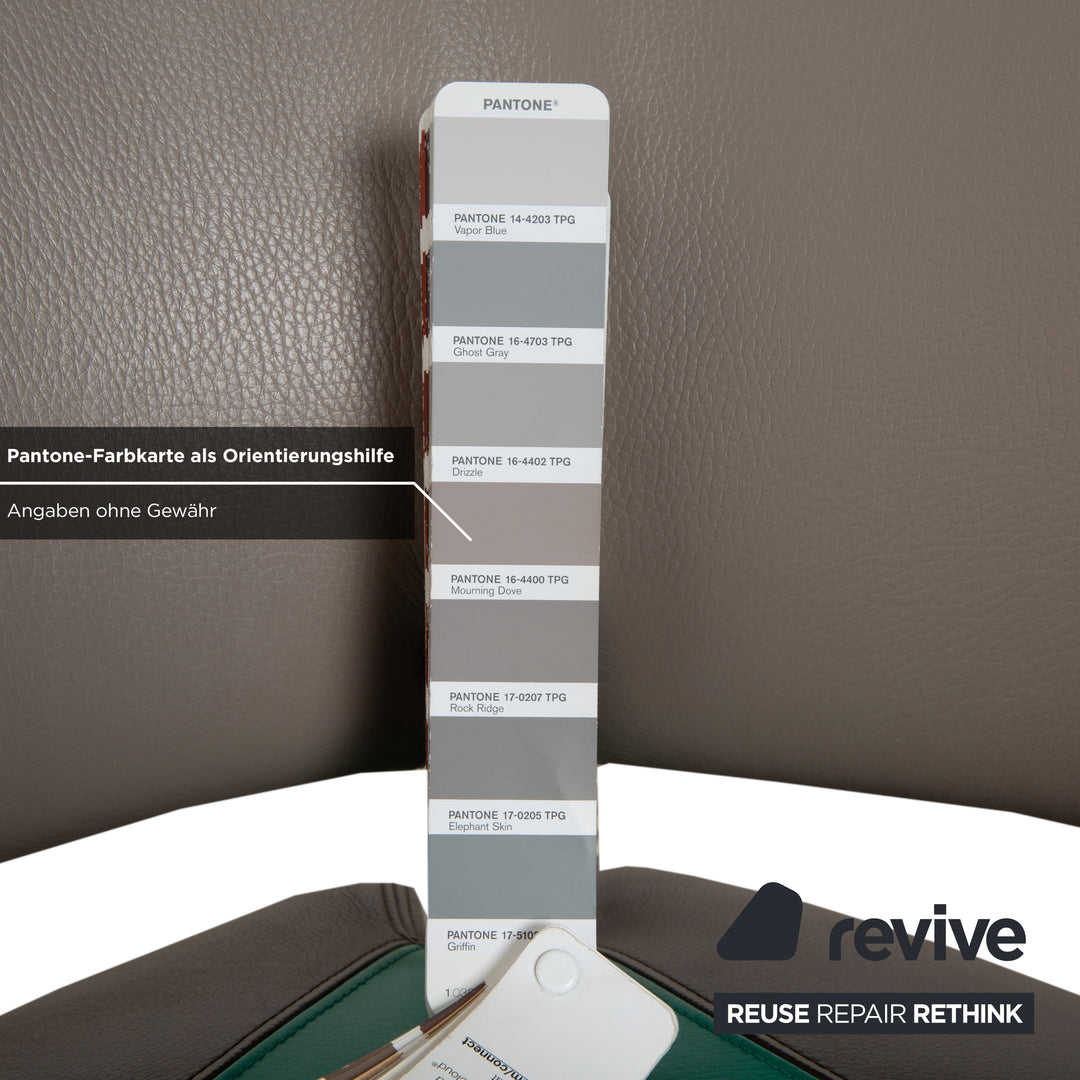 Leolux Pallone Leder Sessel Hocker Grün Dunkelgrau Taupel Rot Orange