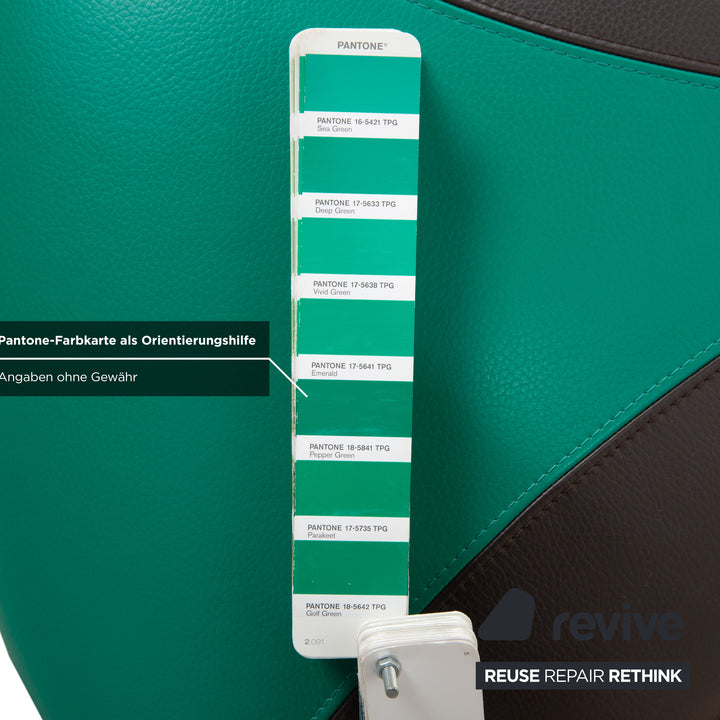 Leolux Pallone Leder Sessel Hocker Grün Dunkelgrau Taupel Rot Orange