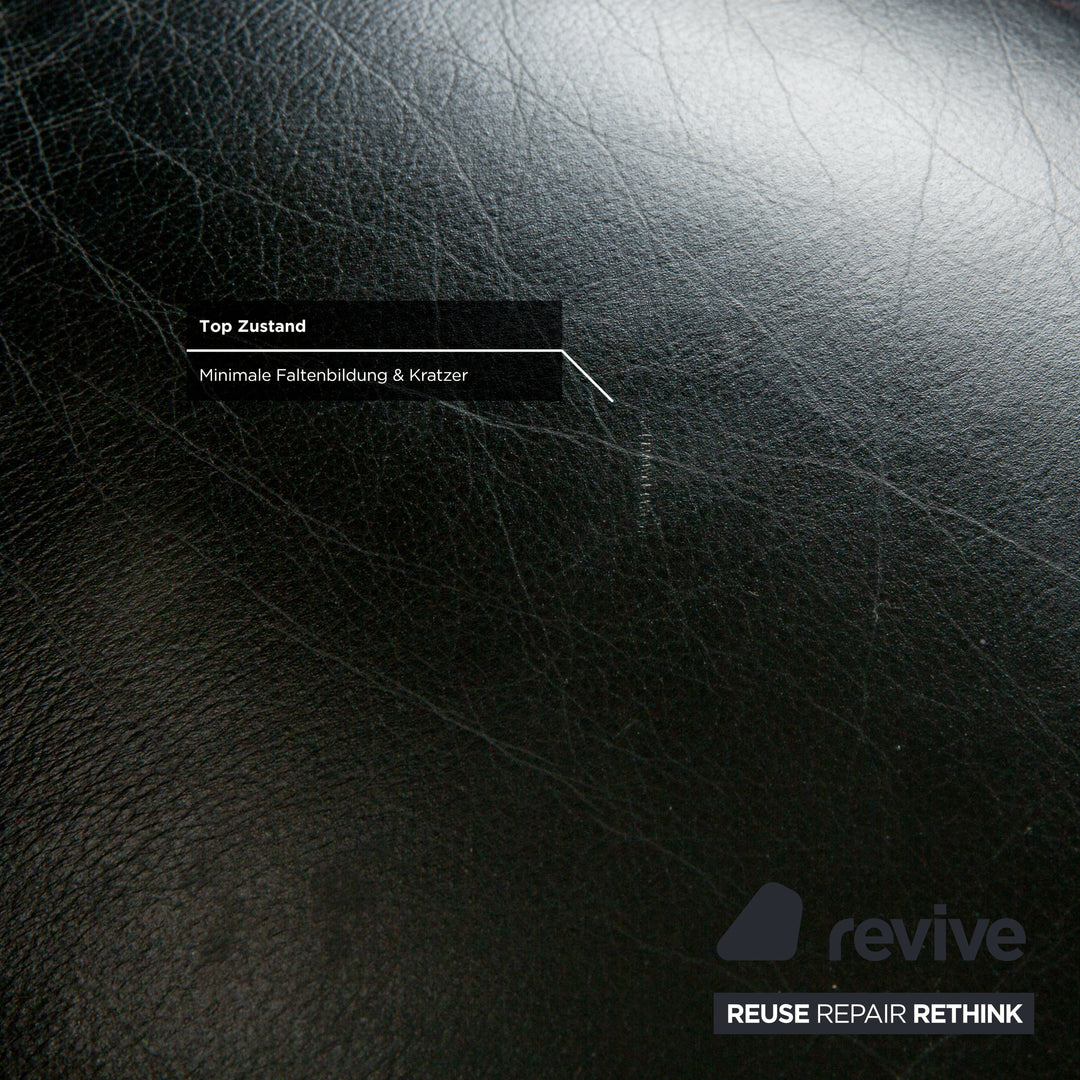 Leolux Pallone Fauteuil en Cuir Noir Rouge