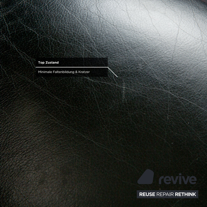 Leolux Pallone Fauteuil en Cuir Noir Rouge