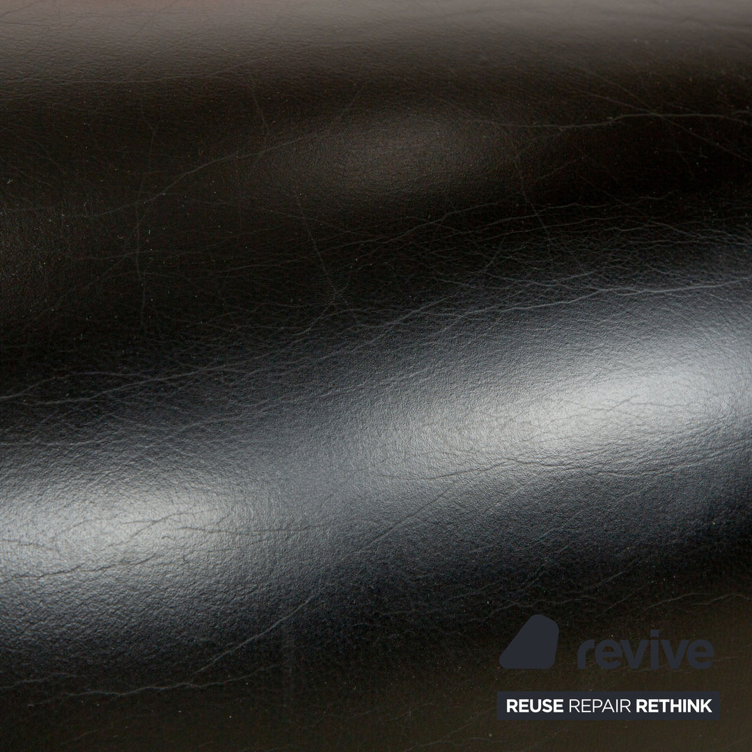 Leolux Pallone Fauteuil en Cuir Noir Rouge