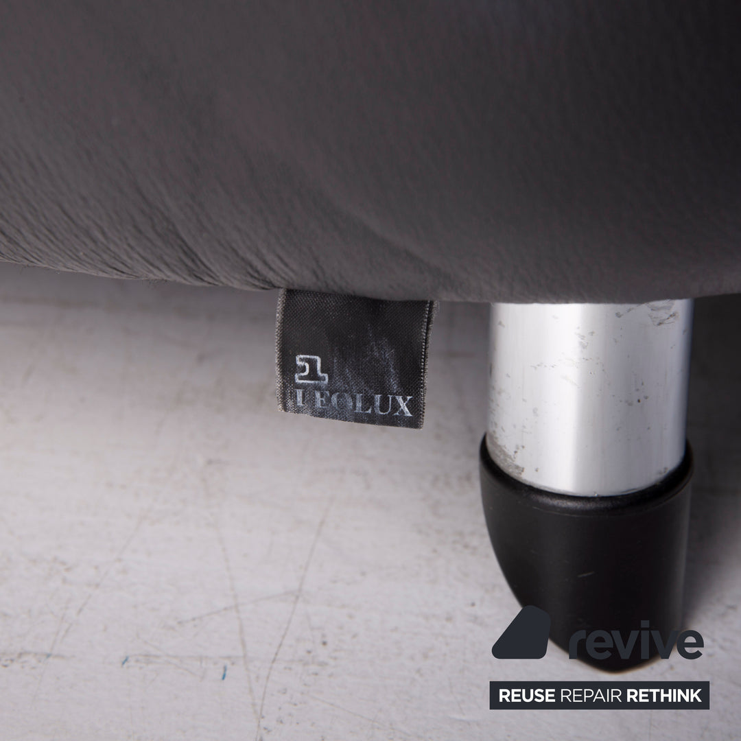 Leolux Pallone Leather Armchair Black Red