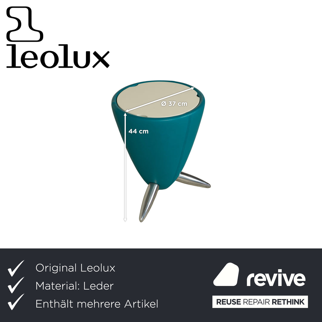 Leolux Pallone TamTam Bongo Leder Sessel Garnitur Hocker Staufach Lila Rot Blau Space Age
