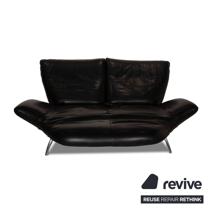 Leolux Panta Rhei lædersofa sort to-personers funktion afslapningsfunktion sofa