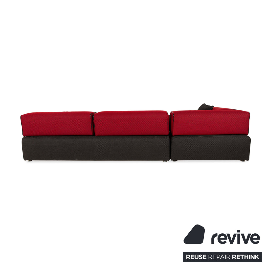 Canapé d'angle en tissu Leolux Panton next gris rouge