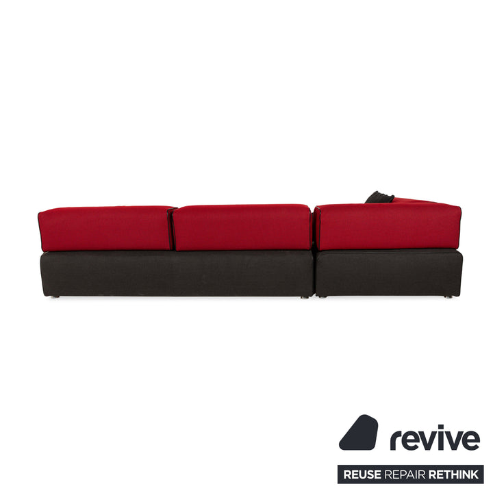 Canapé d'angle en tissu Leolux Panton next gris rouge