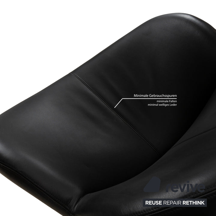 Ensemble de fauteuils en cuir Papageno de Leolux, noir