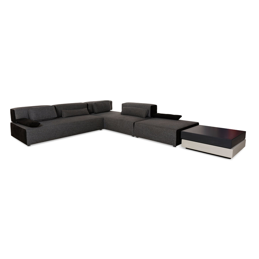 Leolux Ponton next fabric corner sofa set grey sofa coffee table